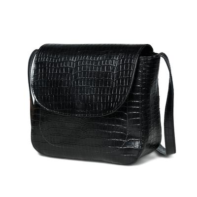 MaheTri Borsa a tracolla Diva Black Croco Elegante borsa in pelle da donna per l'uso quotidiano