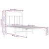 VidaXL Cadre de lit métal avec tête de lit noir 90x200 cm 352571