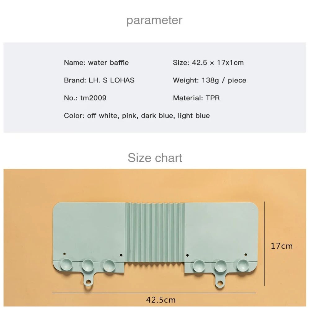 Einziehbarer Spritzschutz Spritzwassergeschützt Anti-Wasser-Brett Neu Spülbecken Wasserabweiser Küchenzubehör