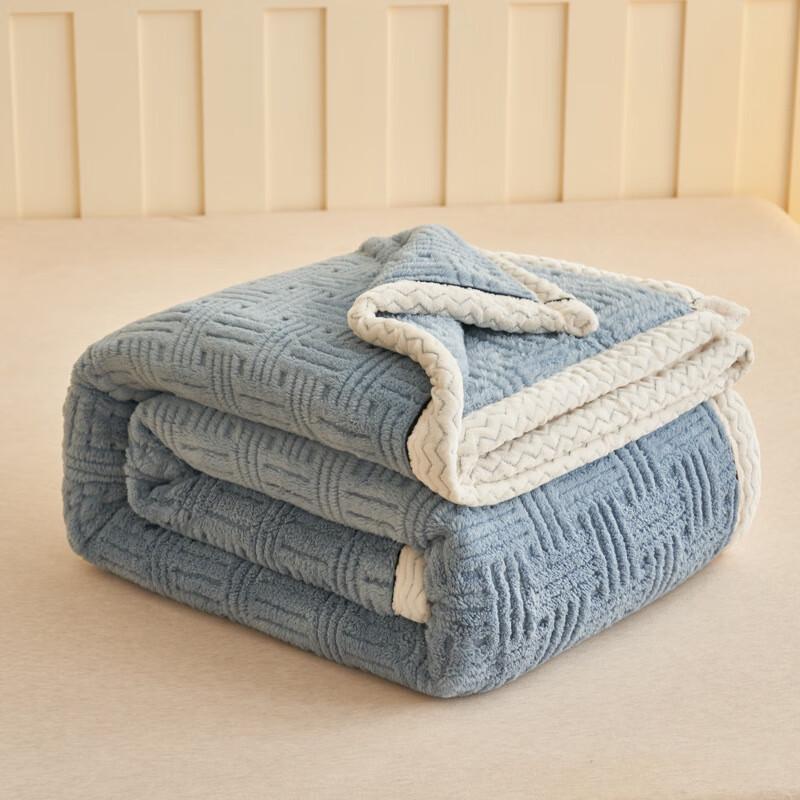 LISM Cloud Velvet Jacquard Throw Blanket