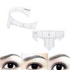 2 Pcs Plastic Eyebrow Tattoo Stencils Microblading Reusable Makeup Brow Measure Guide Ruler Tools