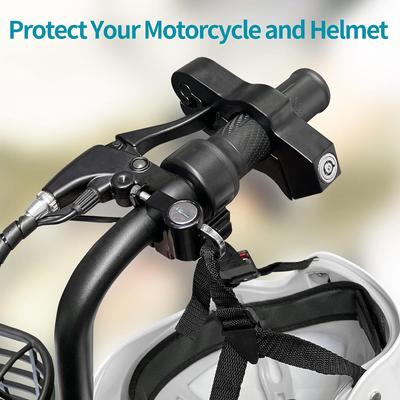 Lucchetto per acceleratore per moto e casco da moto, AUCARAUTO, protezione antifurto per moto e casco, in lega solida, adatto