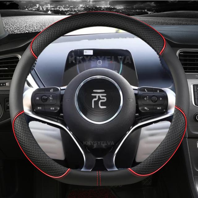 Für BYD Atto 3 Atto 3 EV Yuan Plus   Mikrofaserleder Sport D-Form Auto Lenkradabdeckung Autozubehör