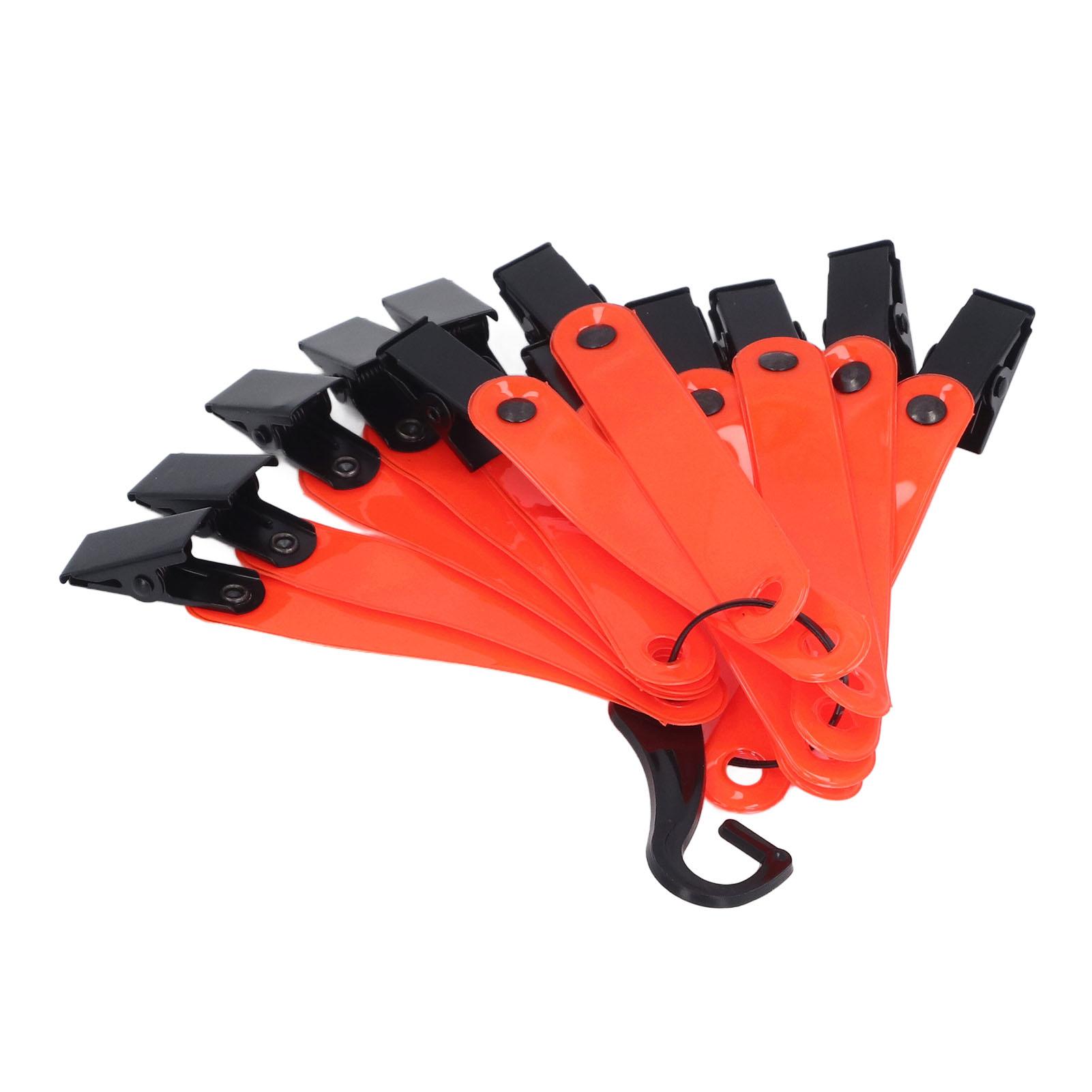 

12 шт. Маркеры для тропы Высокая видимость ПВХ Зажимы для дорожных знаков Светоотражающие зажимы для охоты с лабаза