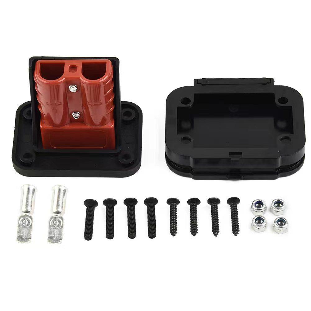 2pcs 50A/120A/175A Cable Connectors Plug For Anderson Plug Connector Flush Mount Bracket Panel Cover For Caravan Camper