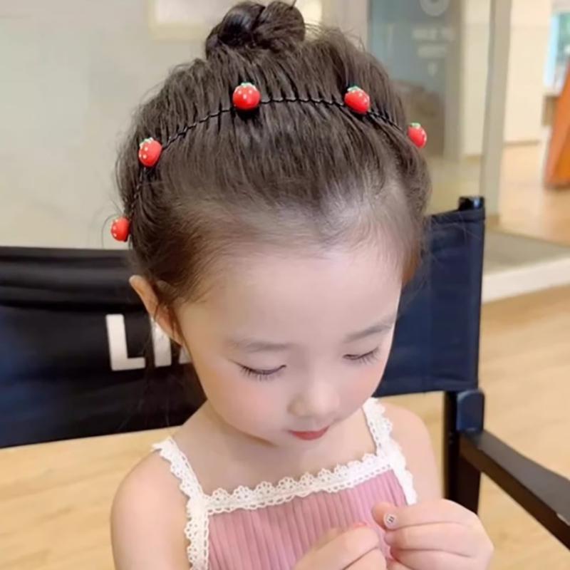 Bambini Dolce Carino Cartone Animato Pettine per Capelli Antiscivolo Pettine a Inserimento Acconciatura Accessori
