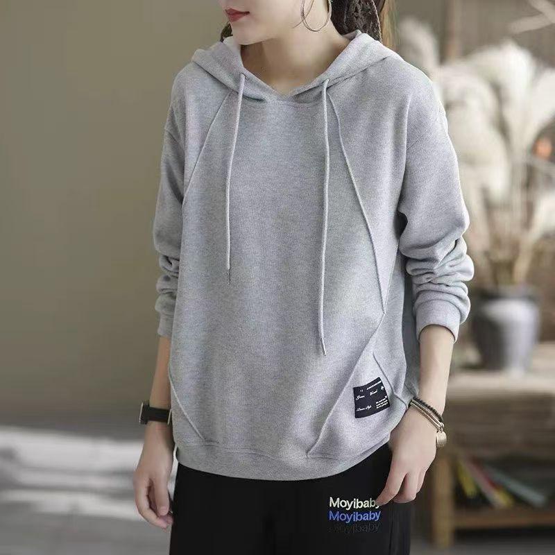 Korean Artistic Hooded Sweatshirt: Stylish, Comfortable, Loose-Fit Casual Pullover for Women (2025)