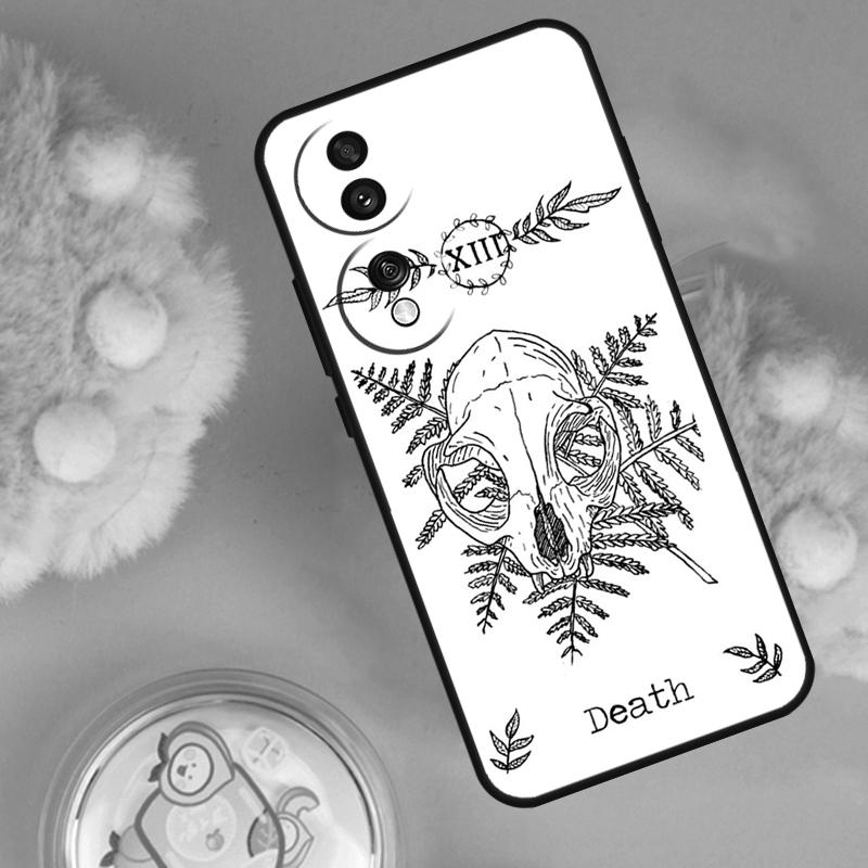 Death Tarot Cat Case For Honor 70 90 50 Lite X9c X8a X8b X9b X9a X8 X9 Honor 200 Lite Magic 5 6 7 Pro Cover