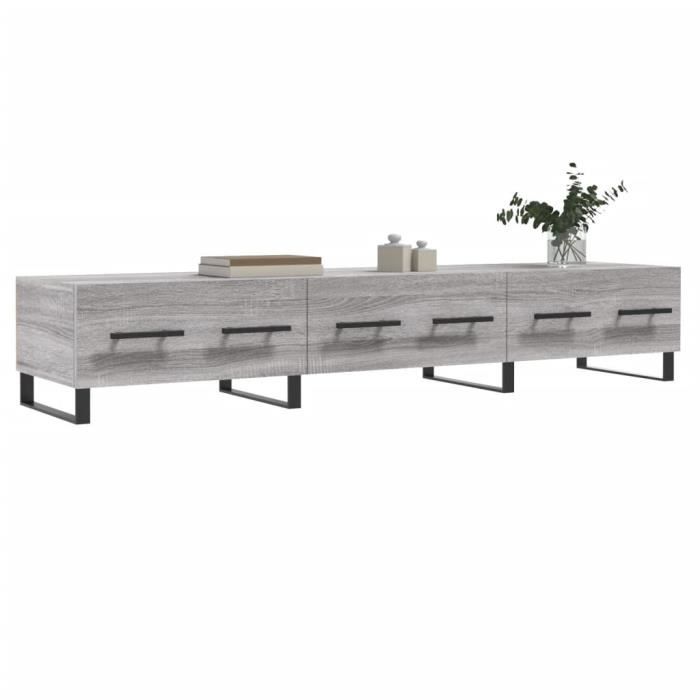 VidaXL Meuble TV sonoma gris 150x36x30 cm bois d'ingénierie 829178