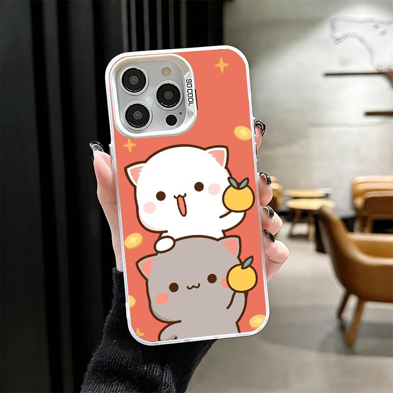 Cartoon Cute Peach Goma Shockproof Phone Case for iPhone 17 Air 16 16E 15 Pro Max 14 Plus 13 Mini 12 Back Cover Anti Fall Fundas