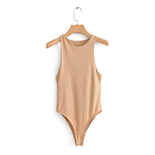 2023 European & American Style Women's Solid Color One-Shoulder Sleeveless Sexy Jumpsuit