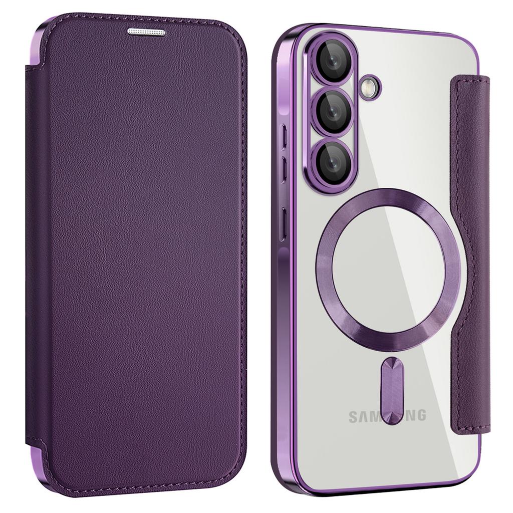 Pro Samsung Galaxy A56 5G pouzdro Kompatibilní s MagSafe Blokování RFID Kožený kryt na telefon