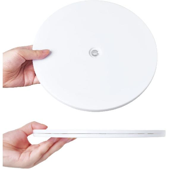 6 Inch Lazy Sn Turntable White Acrylic Ball Bearing Rotating Tray for Spice Rack Table Cake Kitchen Pantry Decorating Bathrooms TV Laptop Computer