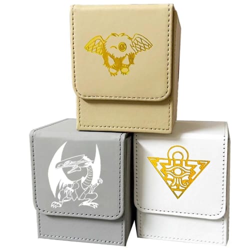 Deck Case, Trading Card Case, Vertical Storage, Magnetic, PU Leather, Holds 100 Cards, Sleeve Compatible, Compatible with Yu-Gi-Oh!, Pok?mon, Duel Mas
