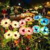Solar Powered Daisy Flower Garden Lights Outdoor Waterproof Landscape Lawn Decorative Lighting with Stake for Yard Patio Pathway