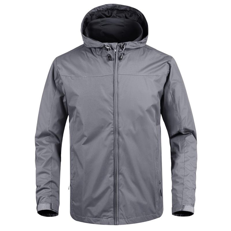 

Мужской весенне-осенний уличный плащ, тактическое пальто большого размера, дышащее износостойкое пальто 3XL серый