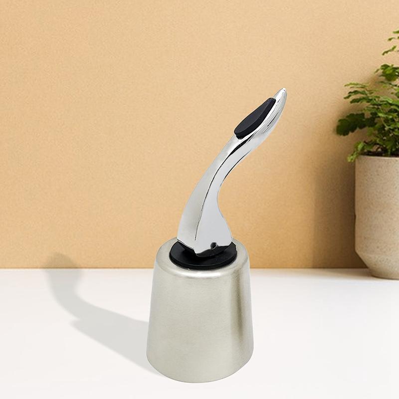 Uzávěr láhve na víno,Nerezová zátka na láhve vína se silikonem,Vakuová zátka na láhve pro opakované použití zachová čerstvost vína