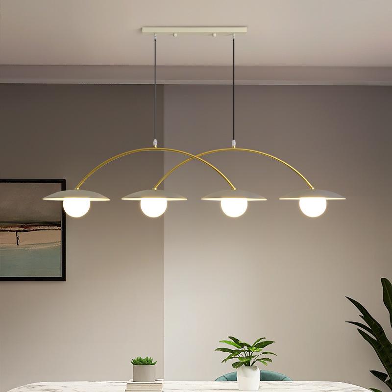 Nordic Minimalist Restaurant Chandelier - Modern Cream Bar Light for Dining Table