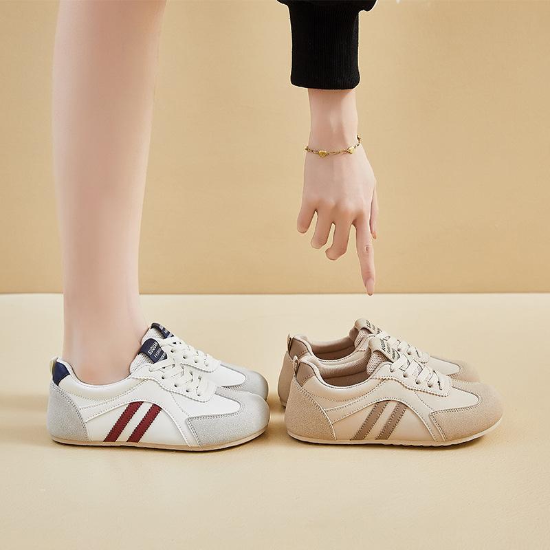 Autumn New Breathable Ins Trendy Korean Style Leather Shoes for Women Students Streetwear Running Sports Casual Shoes