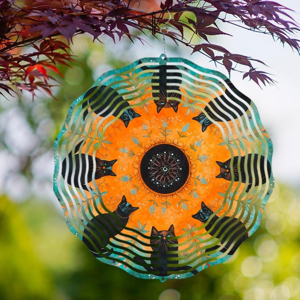 360 Degree Hook Metallic Wind Chime 25.4cm Garden Decor for All Seasons No Electricity Needed