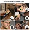 Men's 5-in-1 Professional Electric Hair Trimmer LCD Hair Clipper Shaver Rechargeable Body and Nose Hair Trimmer Set