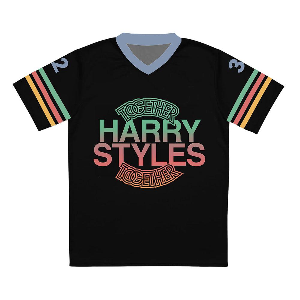 HarryStyles Together, Together Tour 2026 Jersey Kurzarm V-Ausschnitt Herren Damen T-Shirt Lässiges Sommerdesign 3D-Druck
