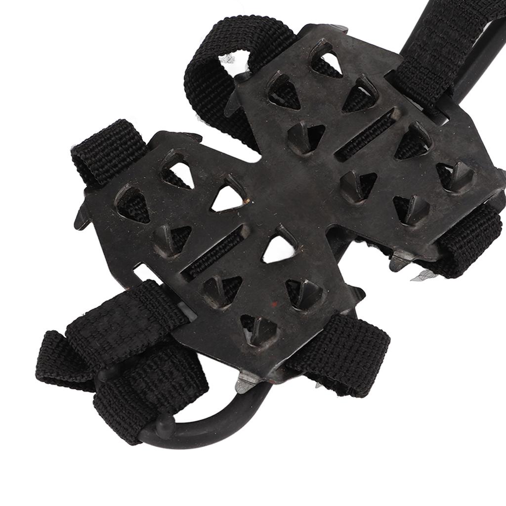 1 Pair 24 Teeth Climbing Crampons Stainless Steel Antiskid Outdoor Snow Ice Shoe Covers