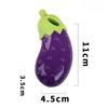 Dog Chewing Toy Bite-resistant Silicone Rubber Sound Toy Dog Speaky Toy Simulated Eggplant Dog Accessories