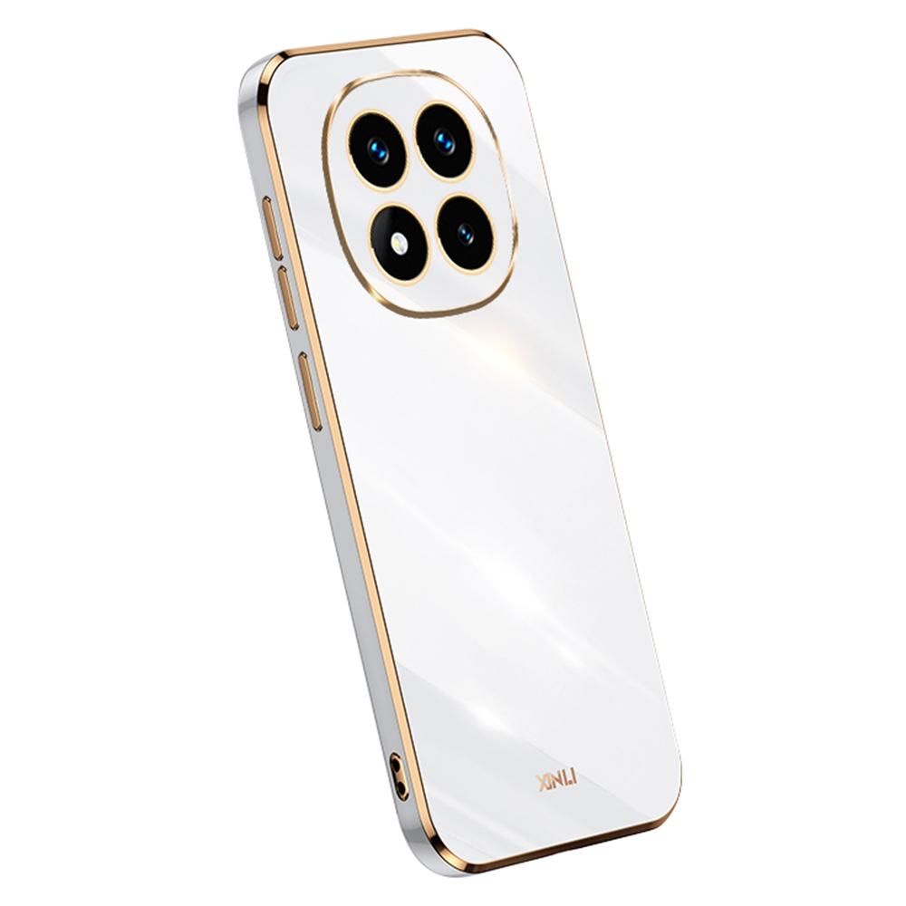 

XINLI For Xiaomi Redmi Note 14 Pro 5G/Poco X7 5G Case TPU Phone Cover with Electroplating Frame C