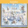 Christmas Snowman Window Clings Pvc Static Decals For Holiday Seasonal Decor