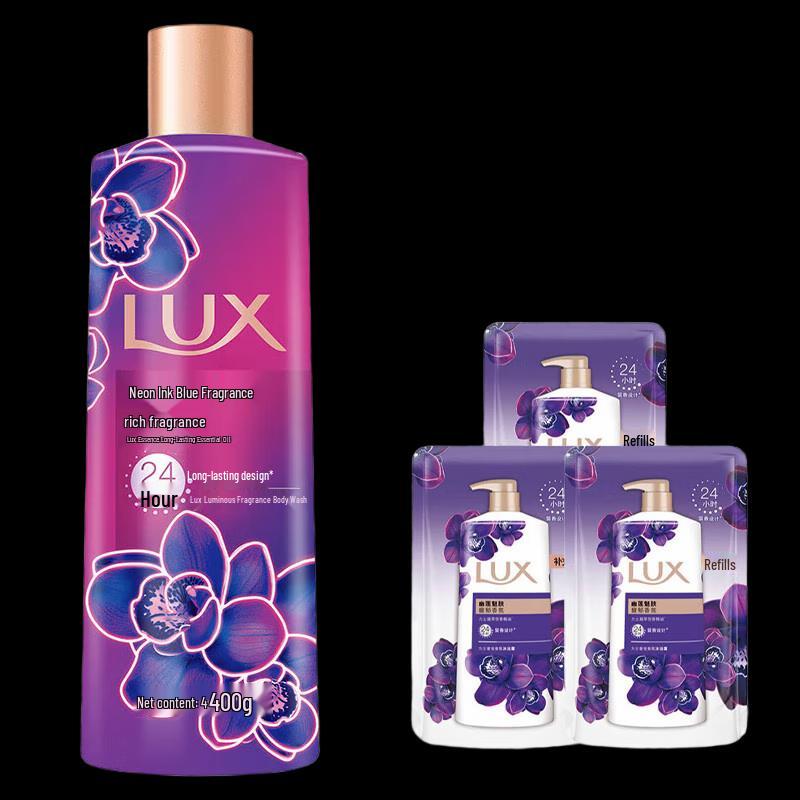 LUX Neon Ink Orchid Long-lasting Scent Shower Gel Set
