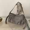 Fashion Tassel Underarm Bag Y2k Hot Girl Vintage Motorcycle Bag Tassel-decorated Women's Handbag Casual Versatile Commuter Bag