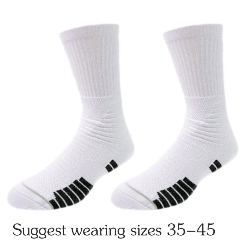 Natural Cotton High Tube Sports Socks Reinforced Heel Toe Antis Odor Daily Workout Basics