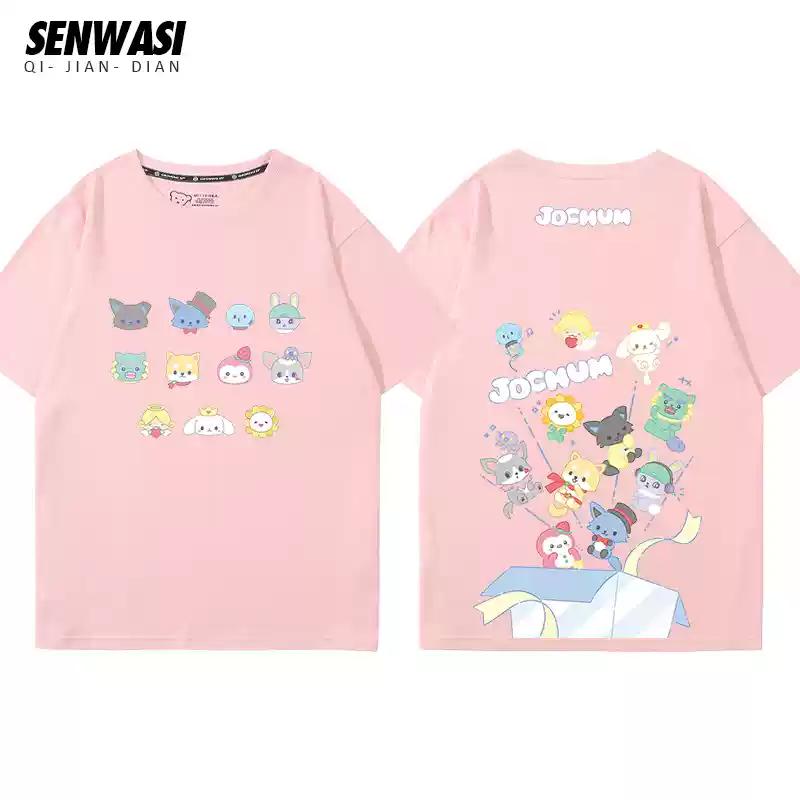 

Sanrio JOCHUM аниме футболка с коротким рукавом для мальчиков и девочек на День защиты детей 100% хлопок летняя милая все футболка одежда 4XL