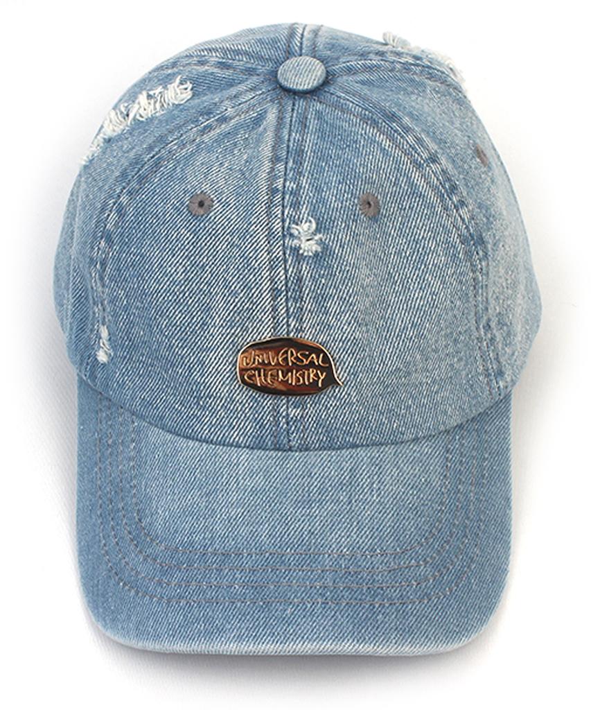 Yunibeosyeolkemiseuteuli Damage Light Denim Bubble Ballcap Washed Ballcap