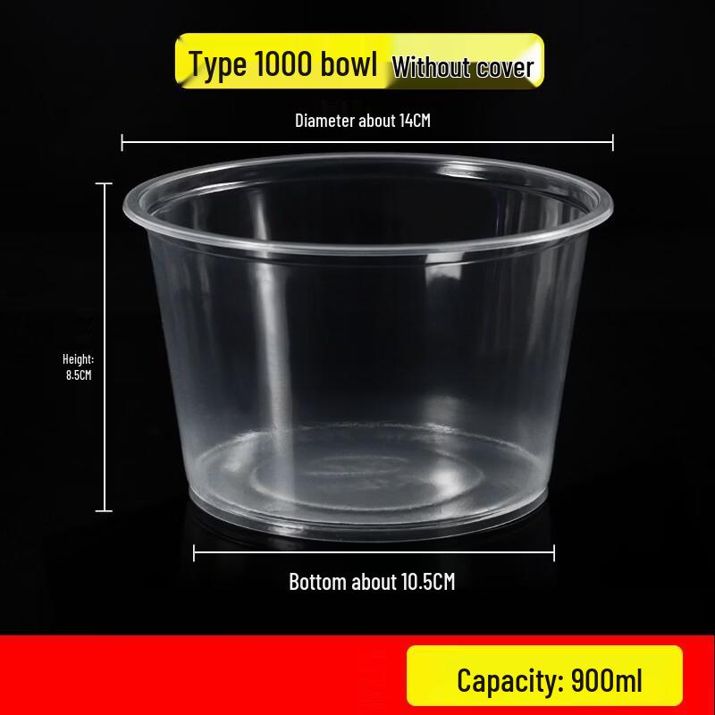 ZISIZ Disposable Round Plastic Bowls