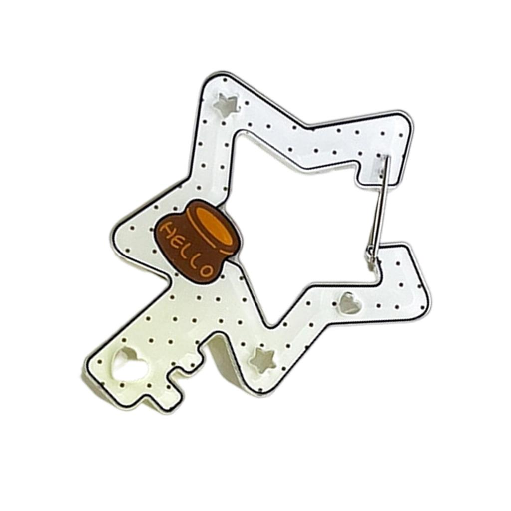 Creative Star Shaped Acrylic Keychain Hook For Bags Personalized Girls Gift Durable Carabiner Pendant