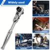Ratchet Handle Chrome Vanadium Steel 2-in-1 Multi-Purpose Reversible Resilient Head Ratchet Wrench 1/4'' Drive Ratchet Handle