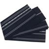 Yukata Obi Waist Strap 3 Piece Set Cotton Linen Gentleman L Size Ink Stripe WN01L [Fuuka] Men's (Waist Strap/Square Obi/B45 Navy)