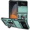 Suitable for Samsung Z Flip 6 Ring Anti fall Folding Mobile Phone Case Z Flod 7 Sergeant Push Window Protective Case