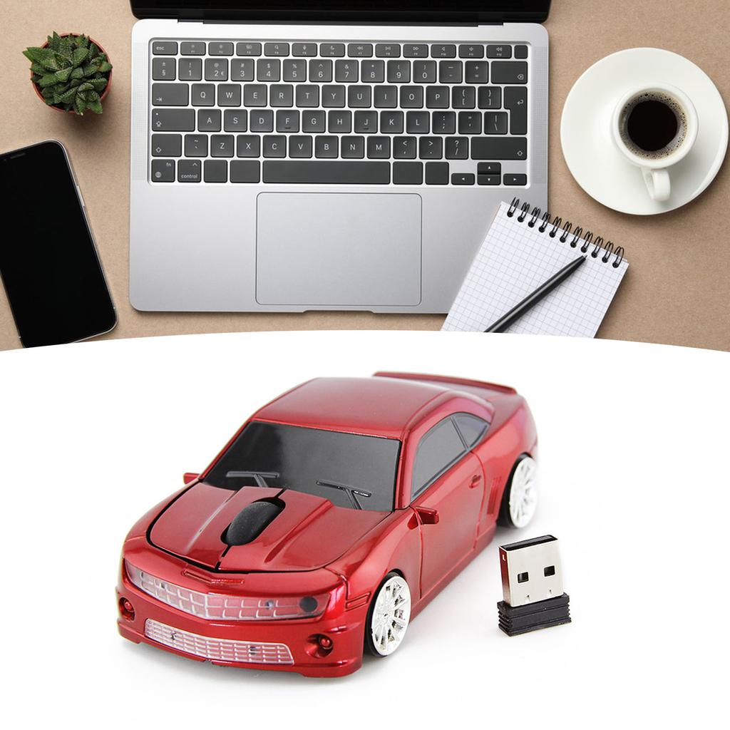 Sport Car Shaped Wireless Computer Mouse 2.4G High Accuracy Sensor Computer Mouse for Laptop Red