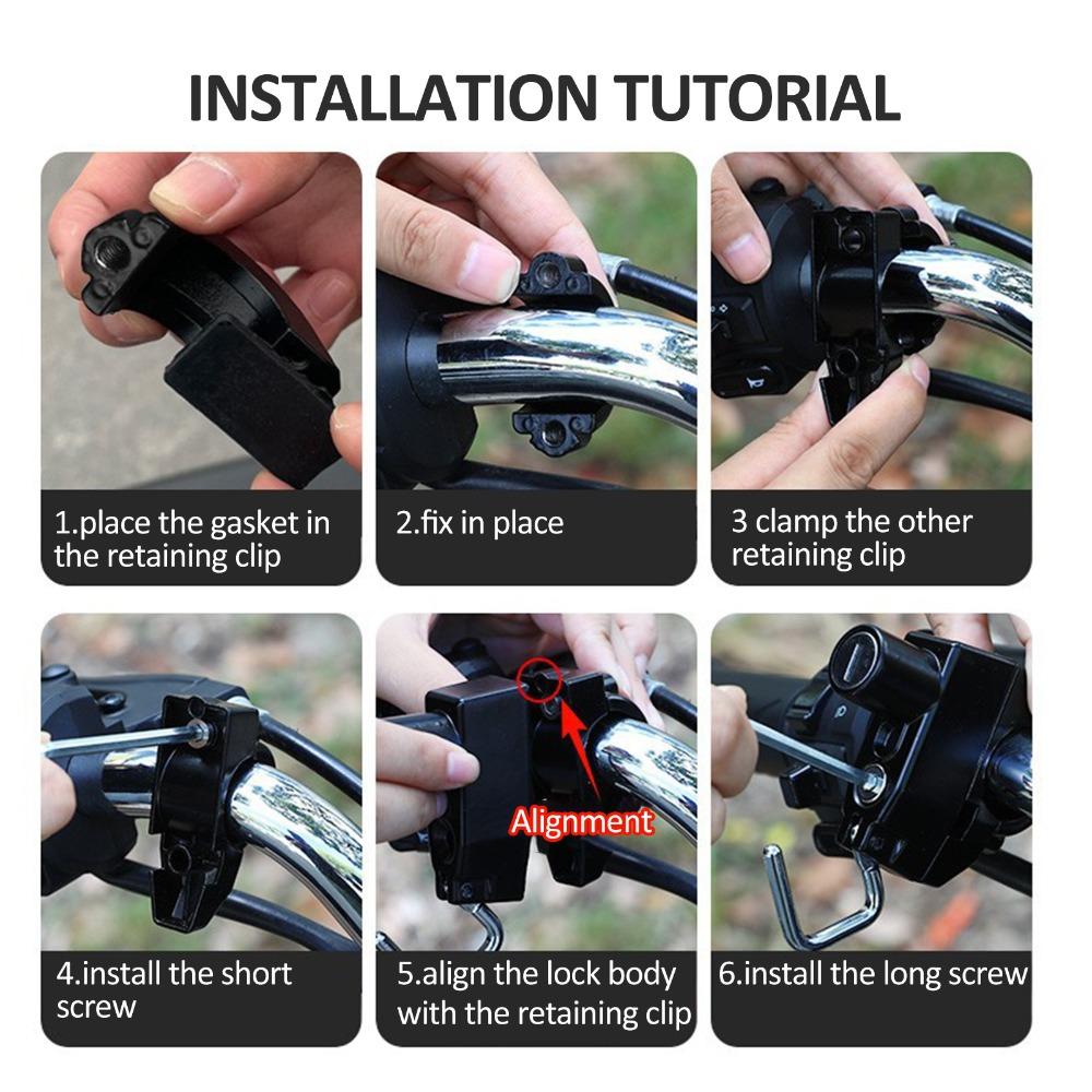 Aluminum Alloy Helmet Lock Universal Handlebar Lock New Security Lock Motorcycle