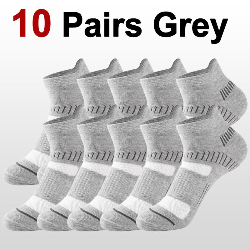 5/10 Pairs Men Sports Ankle Socks Sweat Absorbing Breathable Comfortable Very Suitable Basketball Running Outdoor Leisure Socks