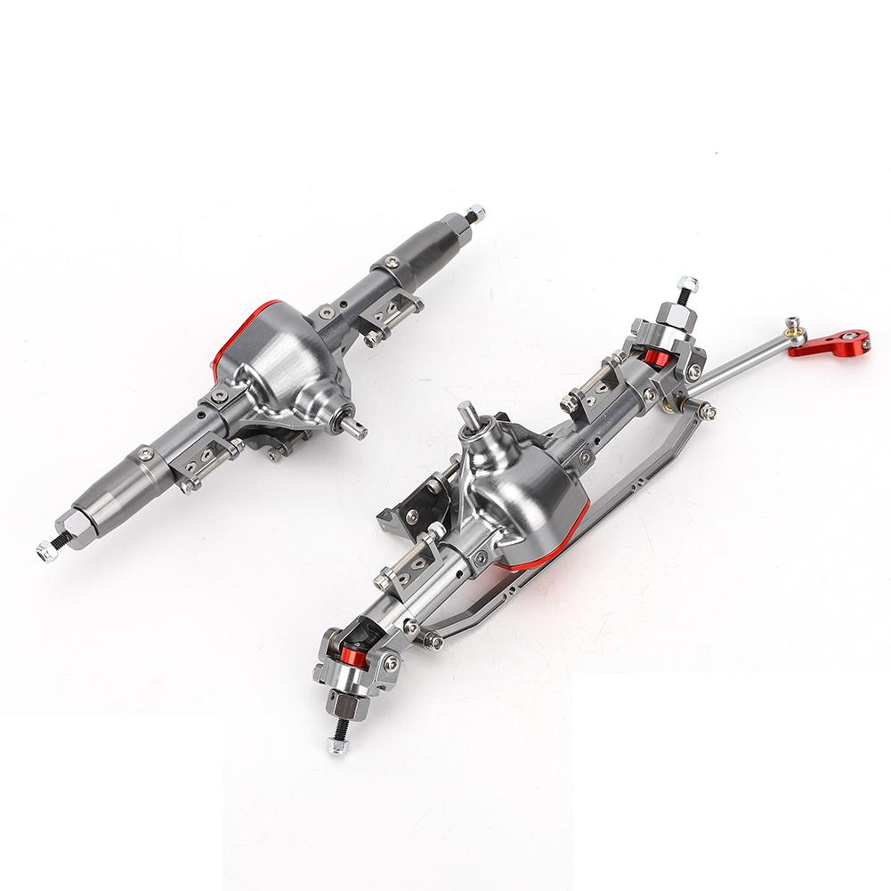 Metal Axle Assembly Upgrade Accessories Fit for   SCX10 4  RC Off Road Crawler(Red )