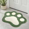 Decorative Cat Paw Mat Bath Mat, Non-Slip Soft Fluffy Rug, Absorbent Thickened Washable Cute Area Rug for Entrance Bathroom Bedroom Water Door