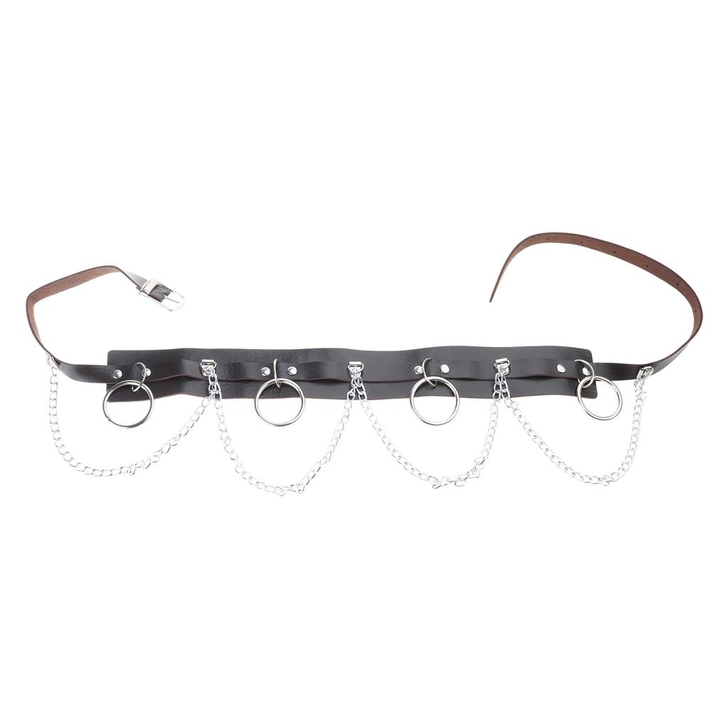 Hip Hop Trend Waist Belt Punk Wide Chain Heavy Duty Grunge Chain Modern Waistband Waist Chain Studded Belt