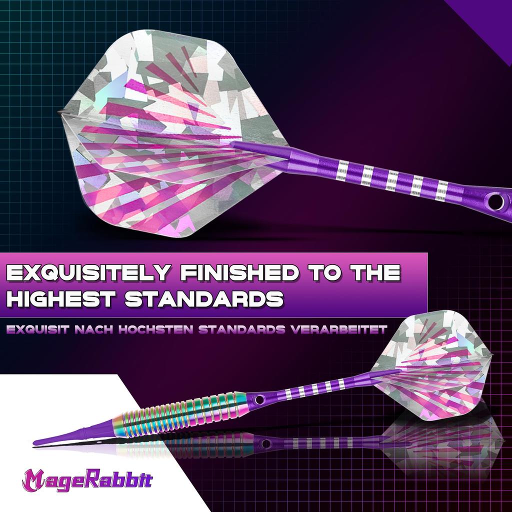MageRabbit Soft Tip Darts 3 Aluminium Professional 3 Ersatzpfeile 3 Ersatzpfeile aus Kunststoff und Kupfermaterial 16 g für elektronische Dartpfeile Dartpfeile Pfeile