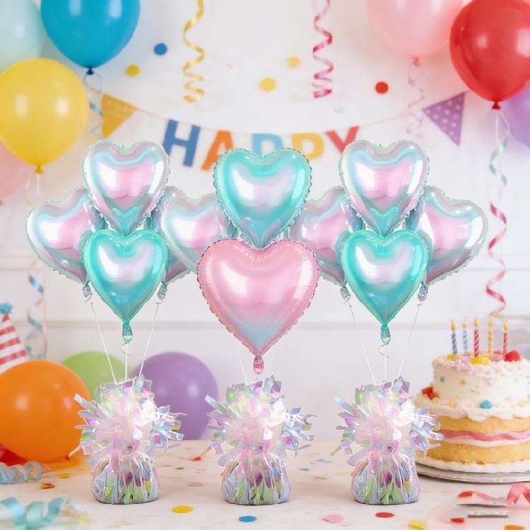 6Pcs Metallic PET Foil Balloon Holder Heavy Duty Balloon Stabilizers Weights For Birthdays Weddings Festival Celebration