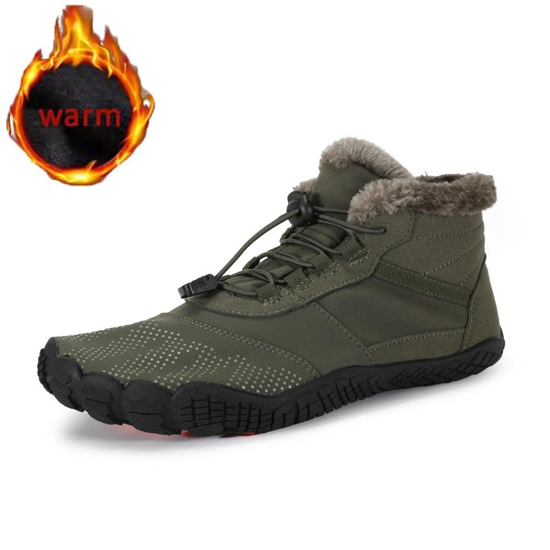 Snow Boots Men Winter Boots Woman Waterproof Warm Barefoot Boots Outdoor Anti SlipTrekking Hiking Shoe Warm Work Shoe Cold-Proof