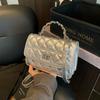 Rhombus chain bag women's new summer niche shoulder messenger bag portable small square bag